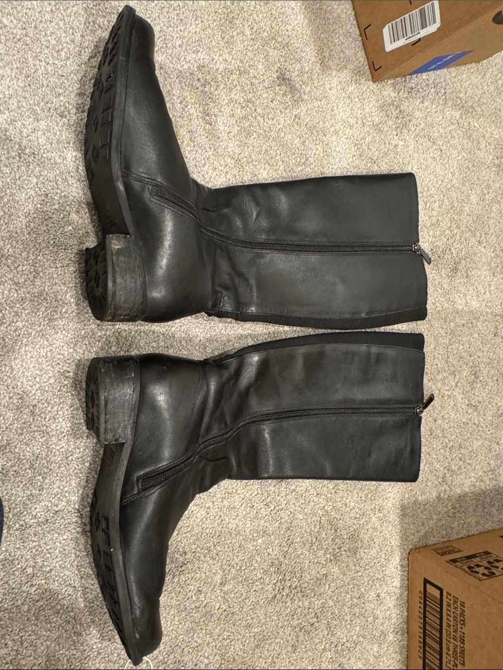 Classic Black Leather riding boots